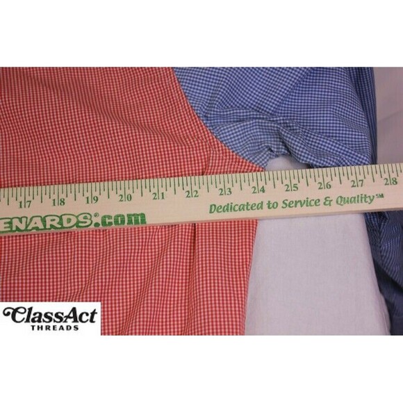 Chaps Ralph Lauren Multi Color Checked Patchwork Button-Down Shirt Sz L - Picture 4 of 9